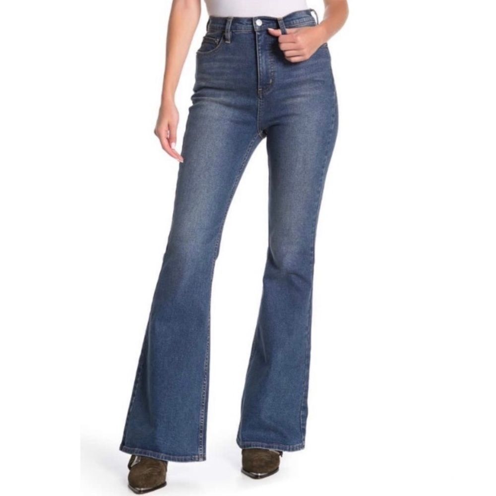 We The Free Boho Flare Wide Leg Jeans Size 28